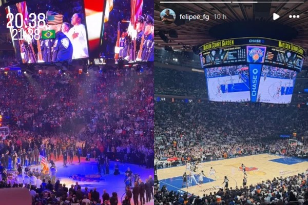 Publicação de Felipe FG mostrou os dois no mesmo jogo da final da NBA