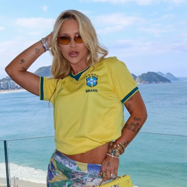 Virginia Fonseca estreia no Domingão com Huck mostrando bastidores, turismo e curiosidades da Copa do Mundo.