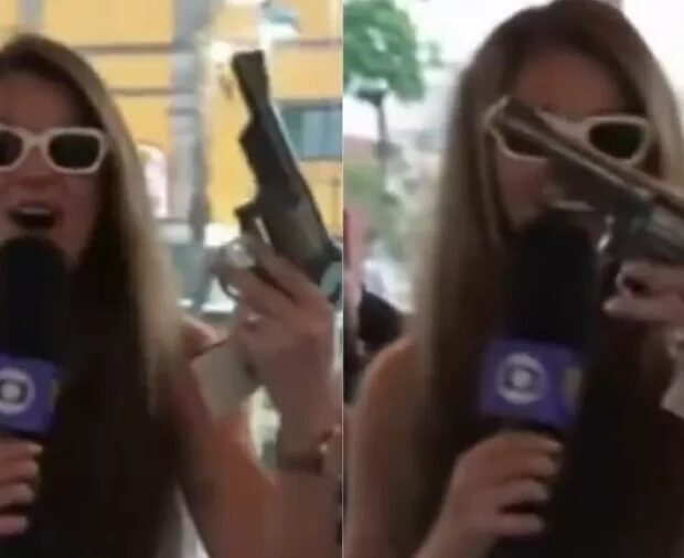 Sofia Arruda Miranda assustou colegas ao segurar uma arma de brinquedo ao vivo