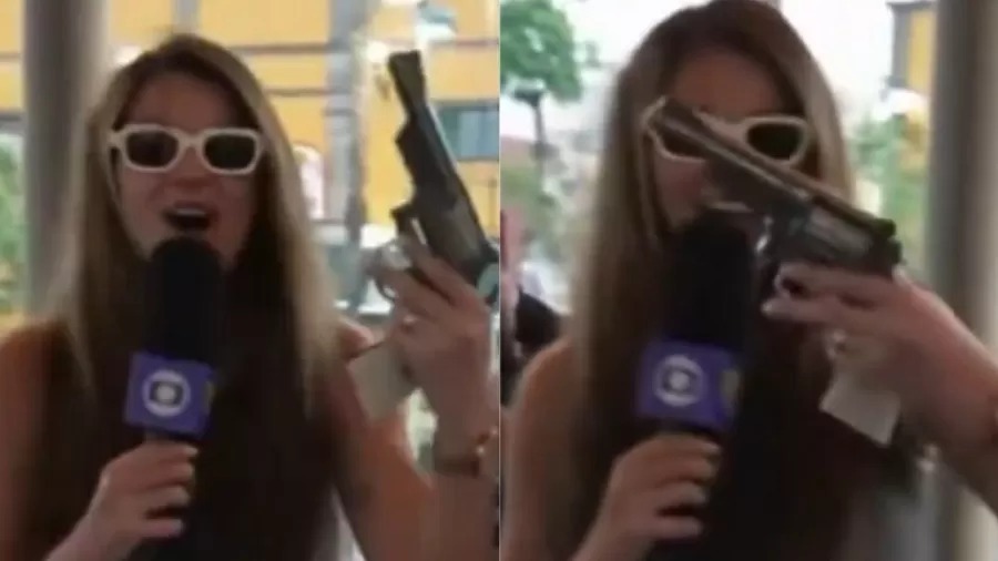 Sofia Arruda Miranda assustou colegas ao segurar uma arma de brinquedo ao vivo
