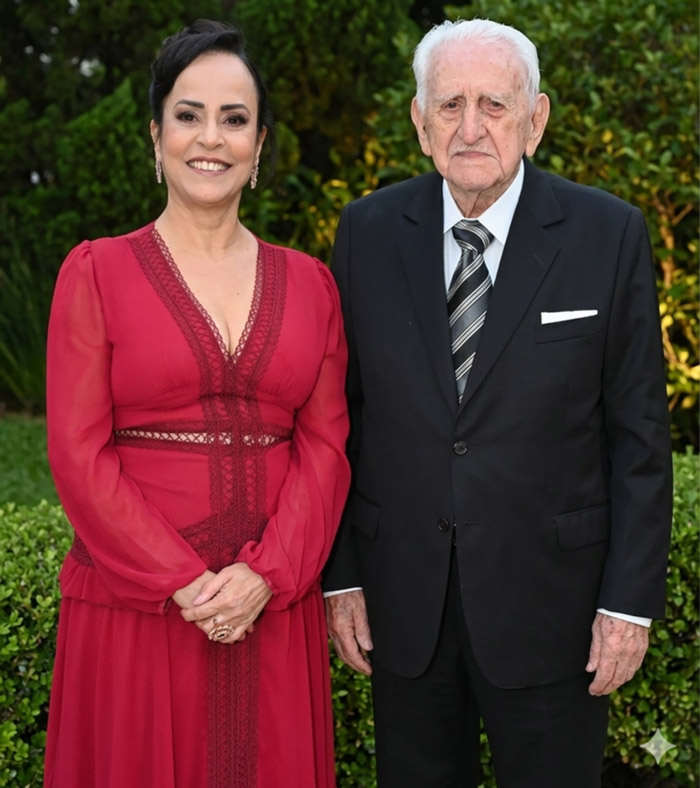 christina arruda ao lado do avô paterno da noiva, Ângelo vargas copiar