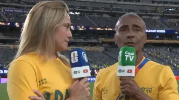 Depois da repercussão, Fernanda Gentil tratou de minimizar a situação envolvendo Romário durante transmissão da CazéTV.