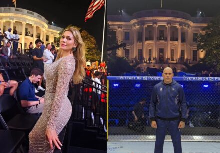 Entre os jardins da Casa Branca e os bastidores do UFC, quem roubou a cena foi a dupla formada por Lívia Andrade e Alex Poatan. - Reprodução Instagram