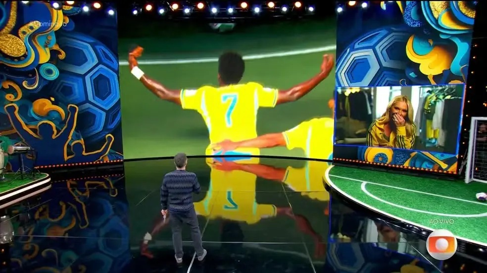 Luciano Huck colocou Vini Jr no assunto ao comentar a comemoração do gol contra Marrocos
