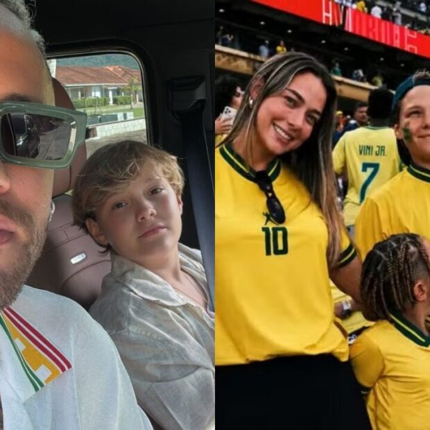 Carol Dantas está acompanhando a competição com Davi Lucca, filho que teve com o jogador