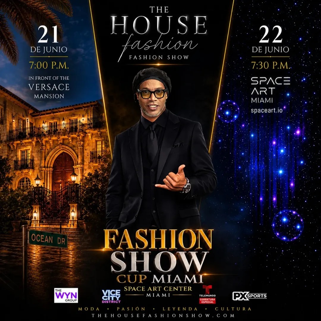 Ronaldinho Gaúcho troca os gramados pela passarela e será uma das estrelas do Miami Fashion Show Cup.