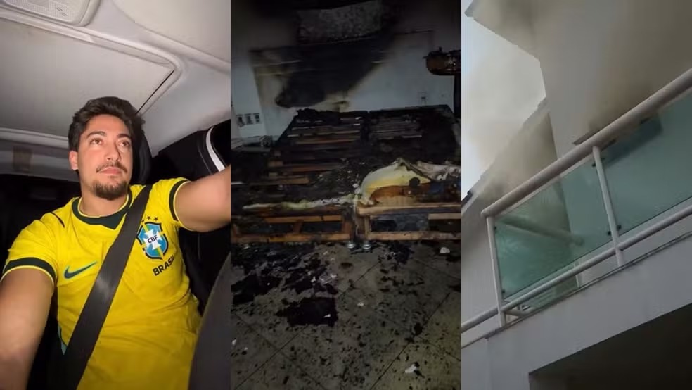 Incêndio atingiu a casa de Regis Danese em Uberlândia na segunda-feira (15)