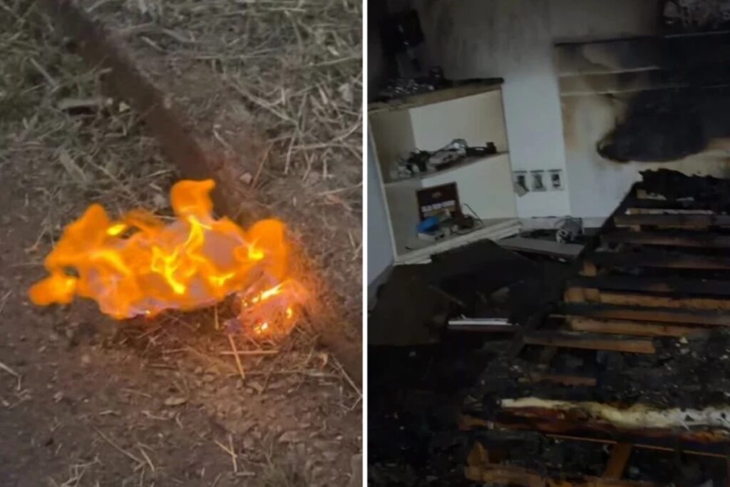 Boneco ficava no quarto de Brunno, filho do casal, destruído pelo fogo