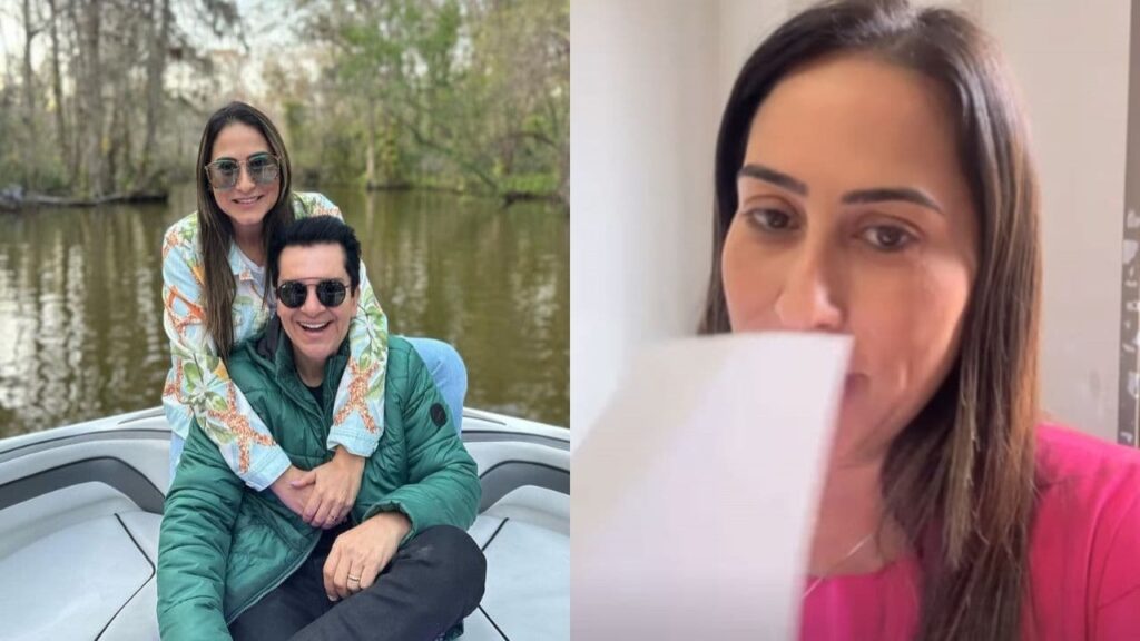 Esposa de Regis Danese fez oração enquanto dizia repreender qualquer mal sobre o lar
