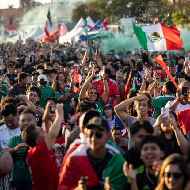 world cup fans watch mexico vs south korea match