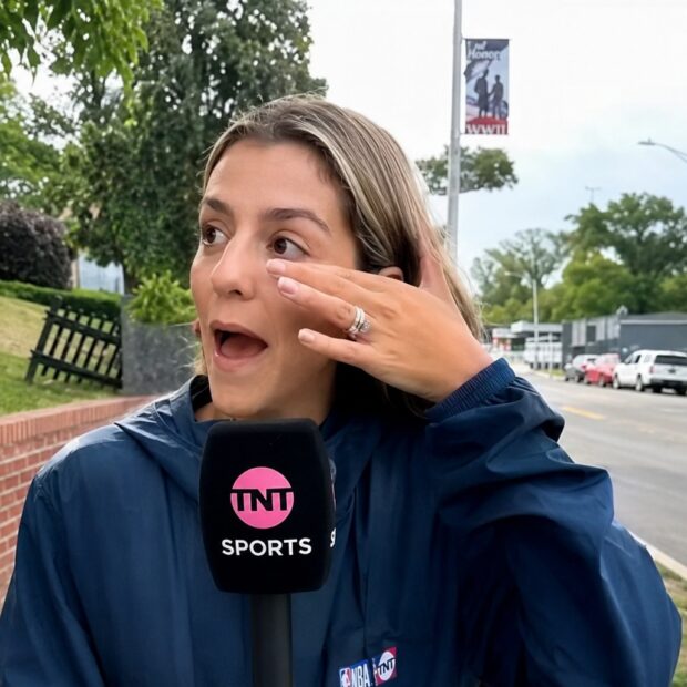 Monique Danello fazia entrada ao vivo pela TNT Sports em Nova Jérsei