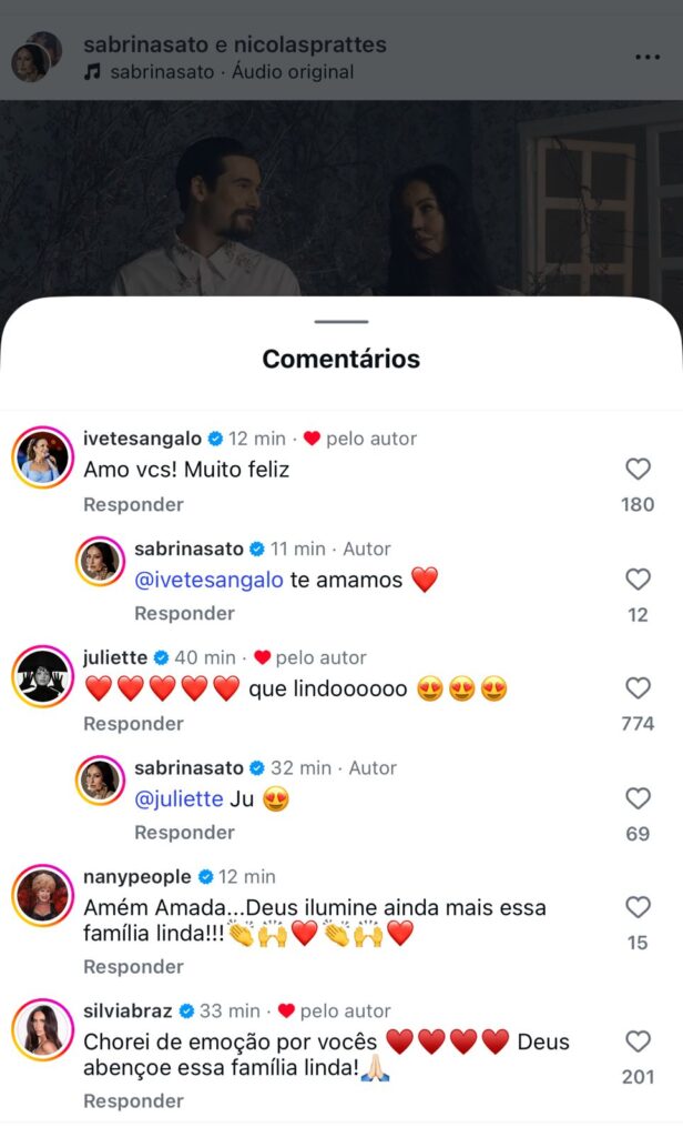 Depois do anúncio da gravidez, Sabrina Sato recebeu uma enxurrada de mensagens de apoio e felicidade de nomes como Manu Gavassi, Mariana Rios e Nany People.