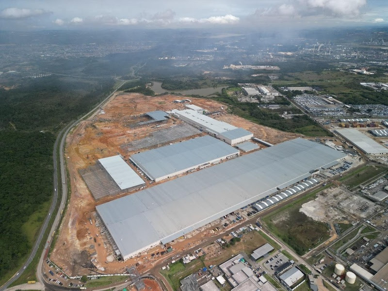 Obras no complexo industrial da BYD em Camaçari avançam para o início da produção completa de veículos no país