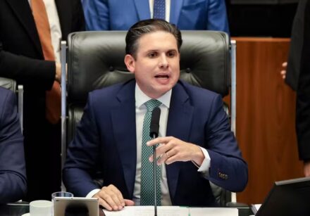 113266834 brazils chamber of deputies speaker hugo motta speaks during a plenary session on a b