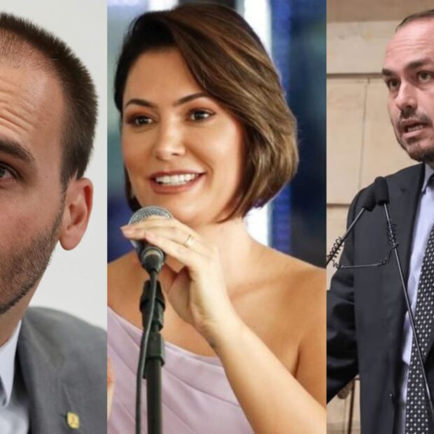 Michelle Bolsonaro deixou de seguir Eduardo Bolsonaro e Carlos Bolsonaro nas redes sociais, ampliando os sinais públicos do desgaste dentro da família.