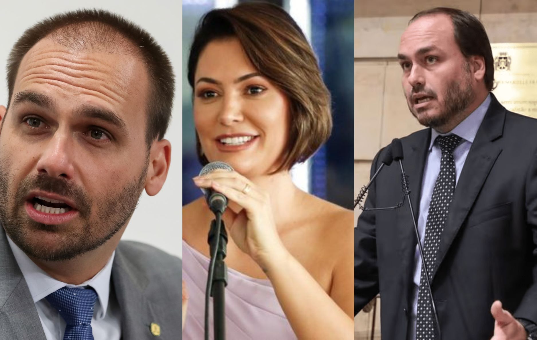 Michelle Bolsonaro deixa de seguir Eduardo e Carlos Bolsonaro nas redes