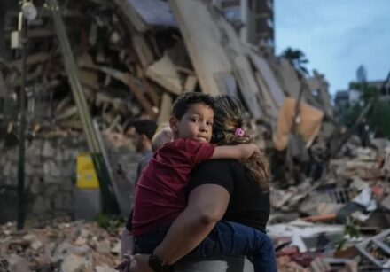 crianças terremotos na Venezuela