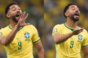 Matheus Cunha fez gesto provocativo após a vitória do Brasil sobre o Japão