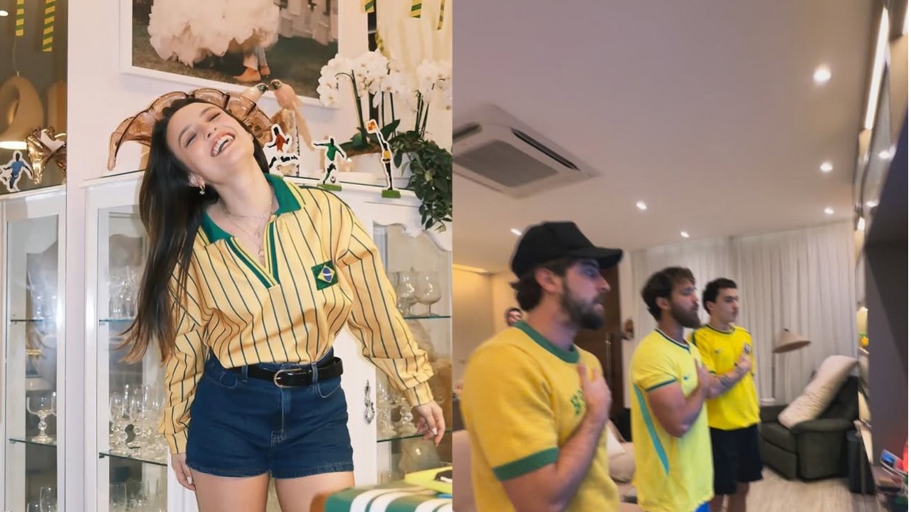 Larissa Manoela contou que desligou a TV sem querer antes do gol do Brasil