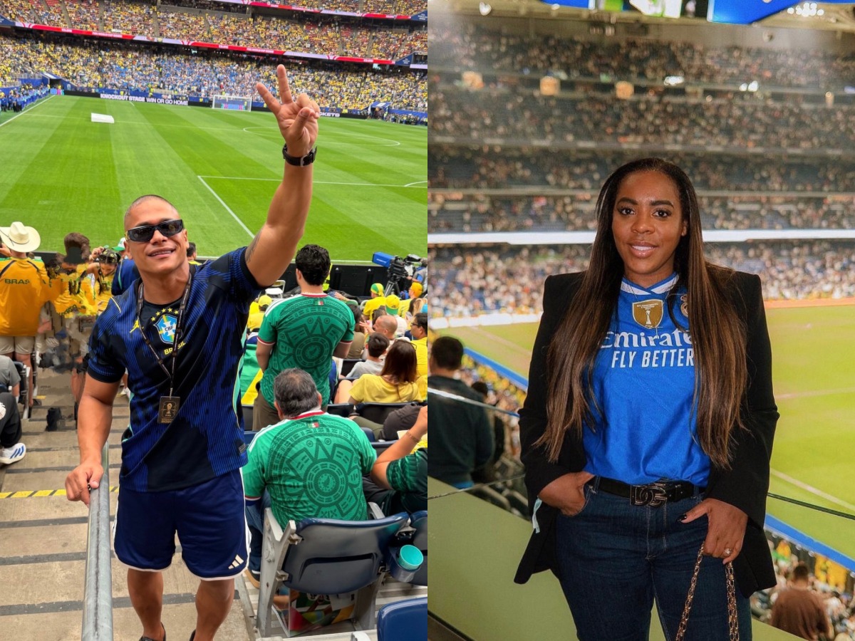 O ex de Jojo Todynho apareceu no camarote reservado à família de Vini Jr. durante a vitória do Brasil e reacendeu rumores de um possível affair.