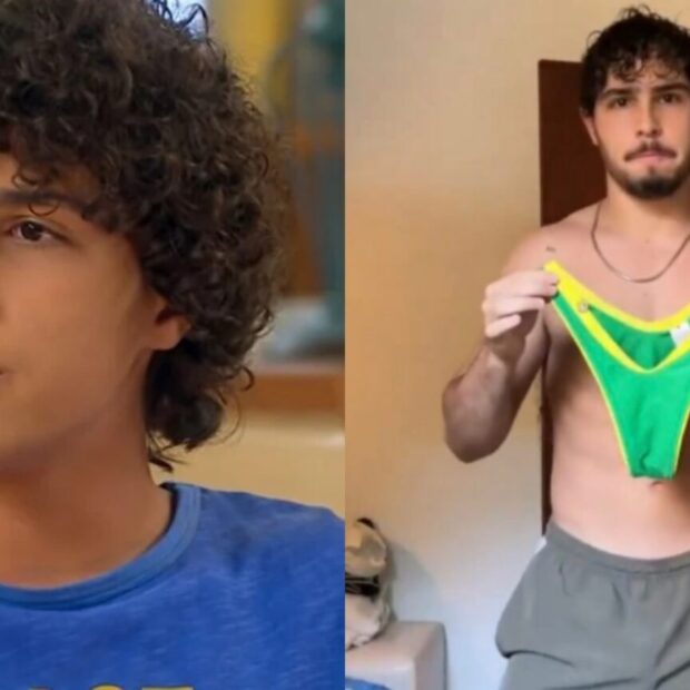 Igor Jansen virou assunto ao aparecer com uma calcinha verde e amarela para torcer pelo Brasil e dividiu opiniões nas redes sociais