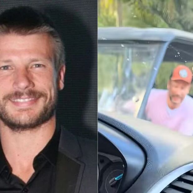 Jade atolou o carro, foi salva por Rodrigo Hilbert e ainda chamou o galã de Tiago Leifert. O vídeo já virou um dos assuntos mais comentados da internet.