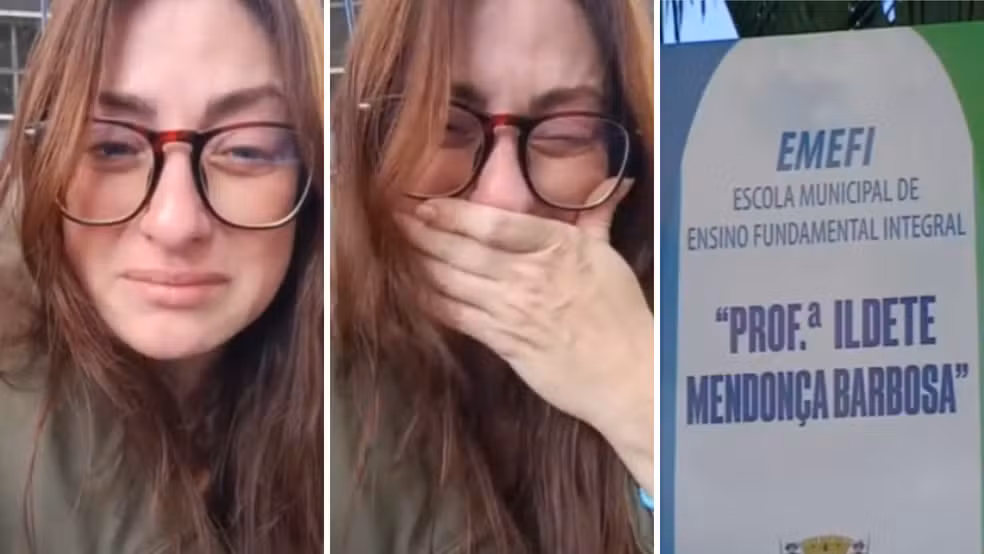 A professora Michele Ramos recebeu atendimento médico após o episódio. Os três alunos envolvidos foram suspensos pela direção da escola.