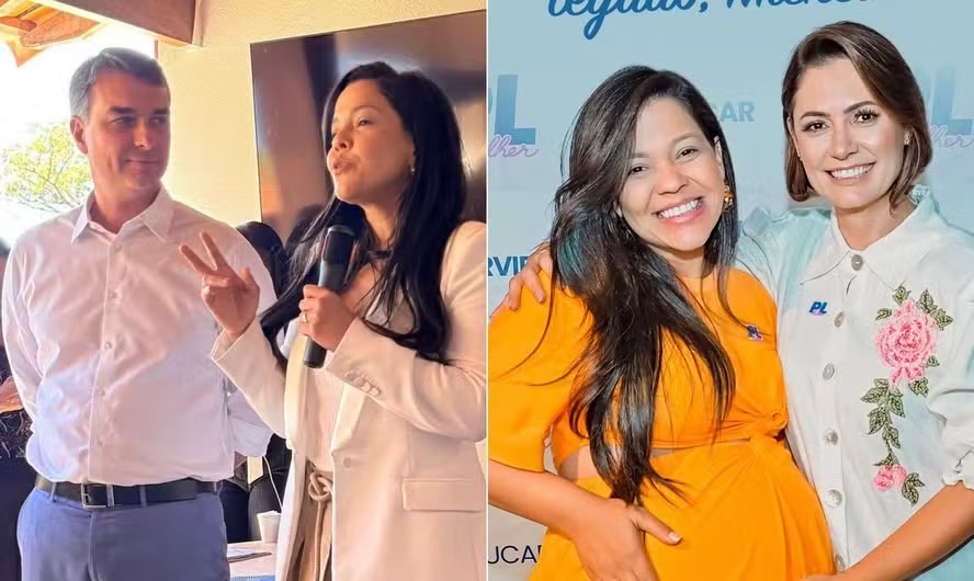  Michelle defendeu Priscila ao expor atrito com Flávio Bolsonaro