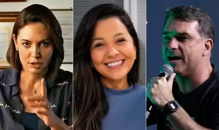 Priscila Costa apareceu ao lado de Flávio Bolsonaro em evento com mulheres do PL