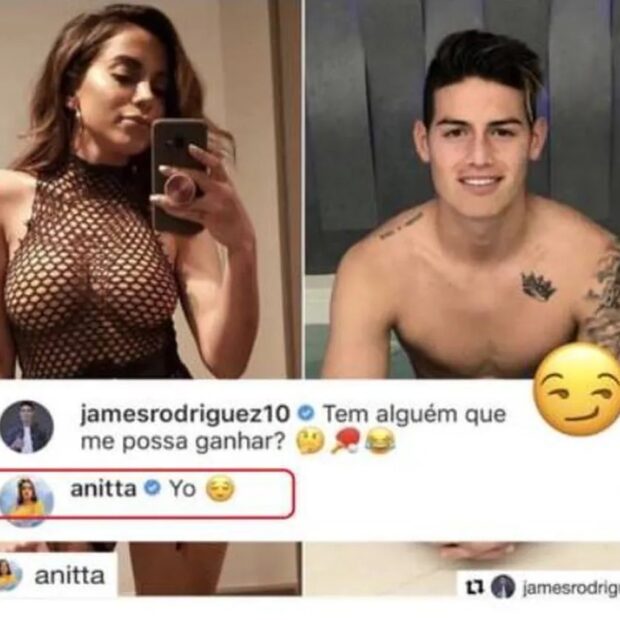 Anitta já foi apontada como romance de James Rodríguez