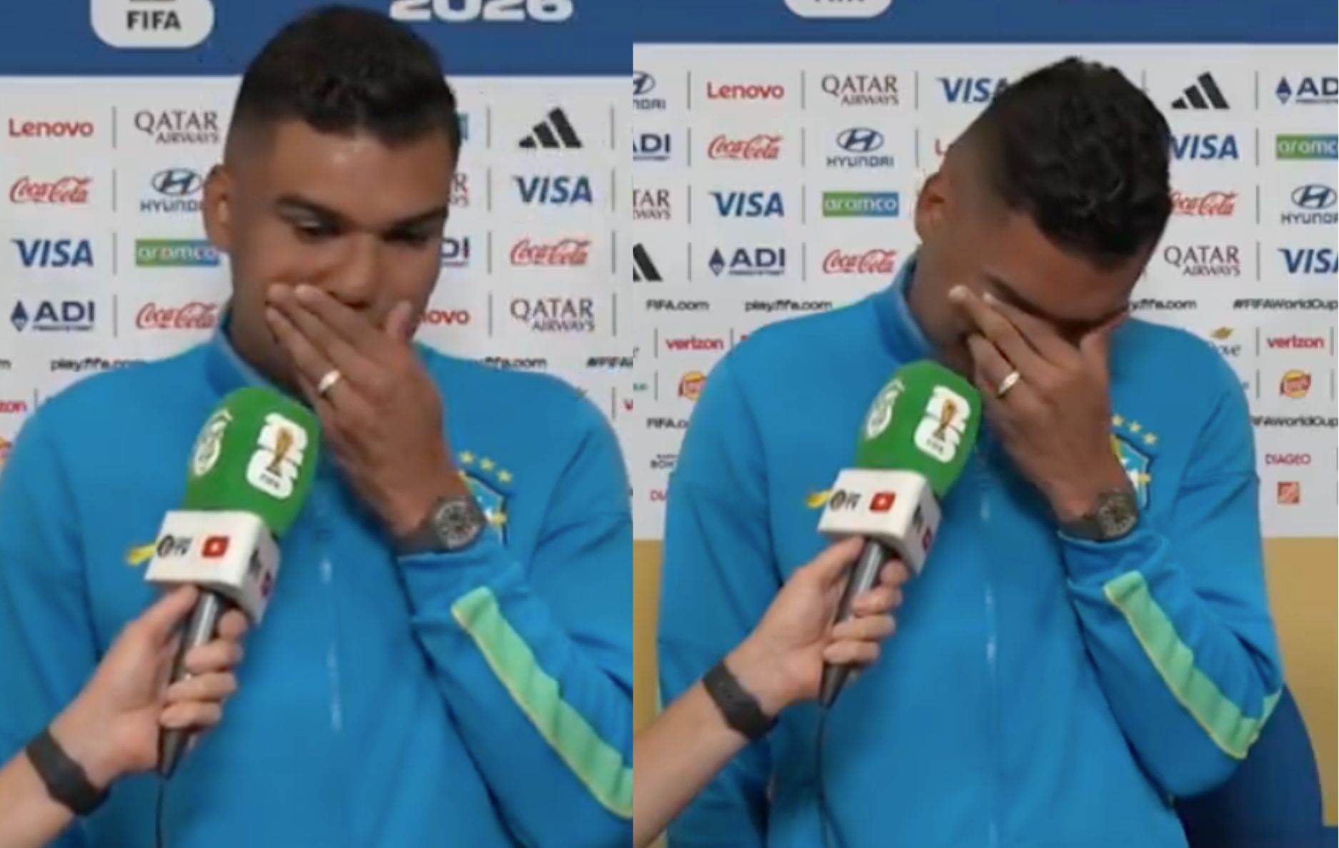 Casemiro emocionou o país ao chorar durante entrevista à CazéTV após a eliminação do Brasil na Copa do Mundo.