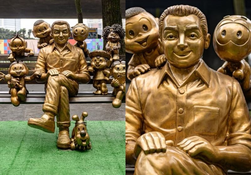 Escultura foi retirada do local e passará por restauração antes de ser recolocada