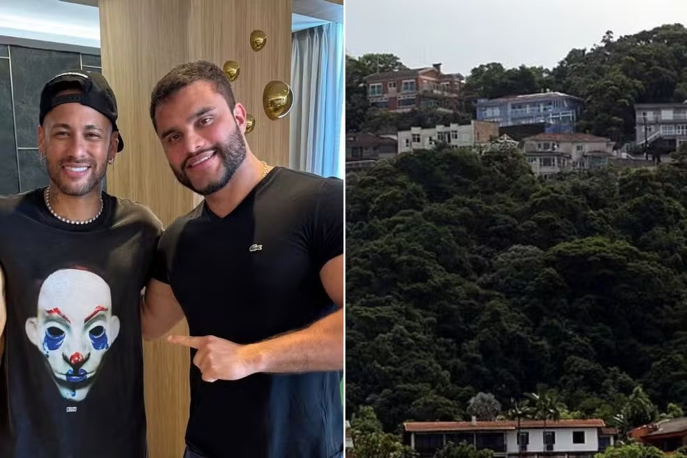 Neymar concretizou a compra de três casas, no mesmo terreno, no Morro Santa Terezinha