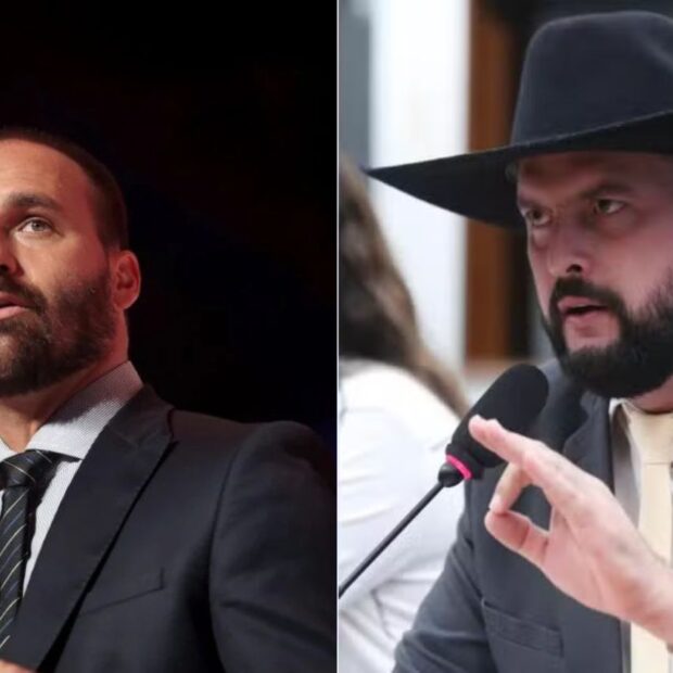 Eduardo Bolsonaro elevou o tom contra Zé Trovão e Rodrigo Constantino durante uma transmissão ao vivo