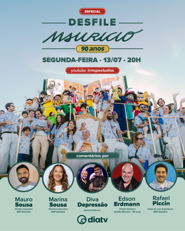 Mauro Sousa e Marina Sousa participam de um especial da DiaTV sobre os bastidores do Desfile Mauricio 90 anos.