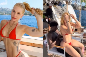 Virginia Fonseca e Vini Jr voltaram a movimentar a internet após uma foto durante um passeio de barco na Sardenha.