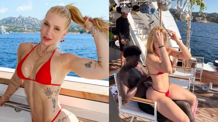 Virginia Fonseca e Vini Jr voltaram a movimentar a internet após uma foto durante um passeio de barco na Sardenha.