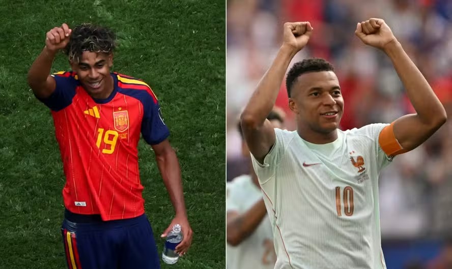 França x Espanha terá transmissão exclusiva da CazéTV, enquanto Inglaterra x Argentina será exibido também pela TV Globo.