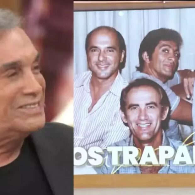 Dedé Santana se emociona ao rever imagens de “Os Trapalhões” no “Encontro”