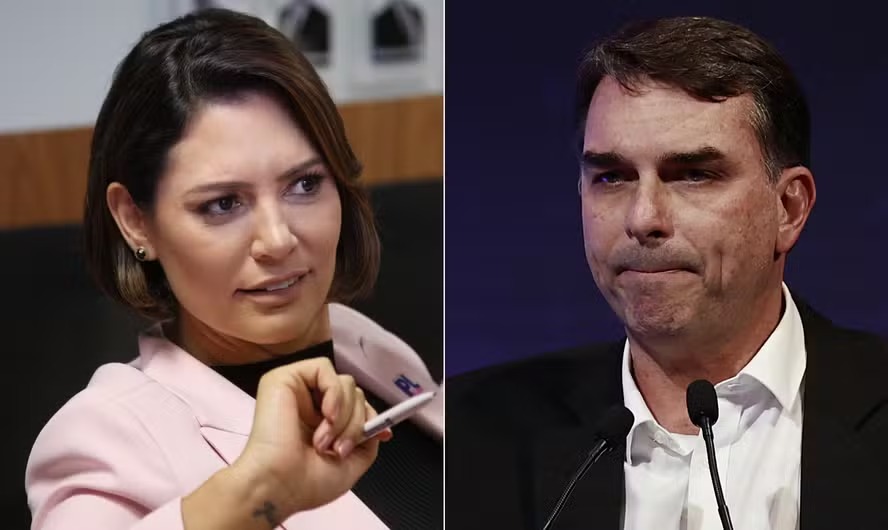 Flávio Bolsonaro afirmou que não tem mais relação com Michelle Bolsonaro