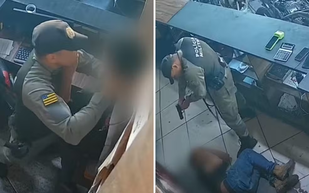 pm é preso após ser filmado agredindo adolescente em go