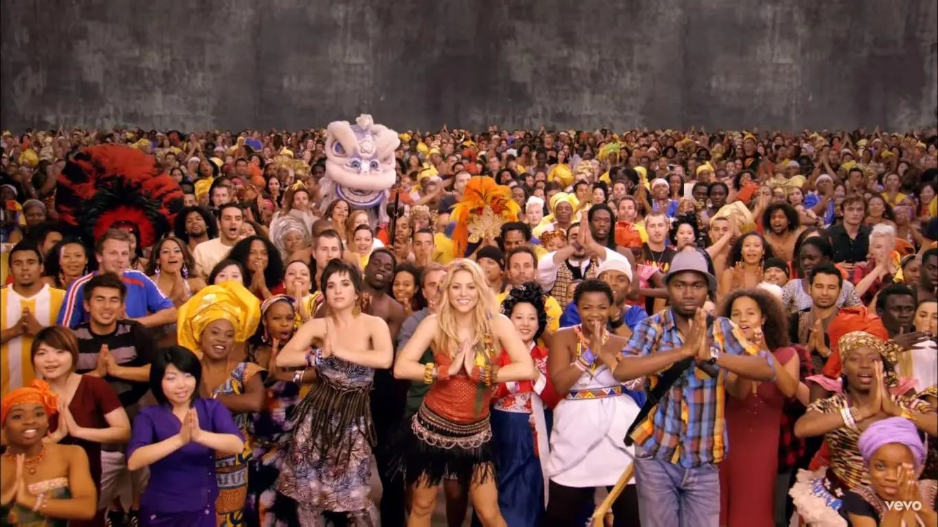 Shakira no clipe de “Waka Waka”, música oficial da Copa do Mundo de 2010