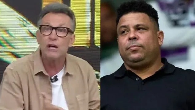 Apresentador cobrou posicionamento do ex-atacante sobre a crise da Seleção Brasileira