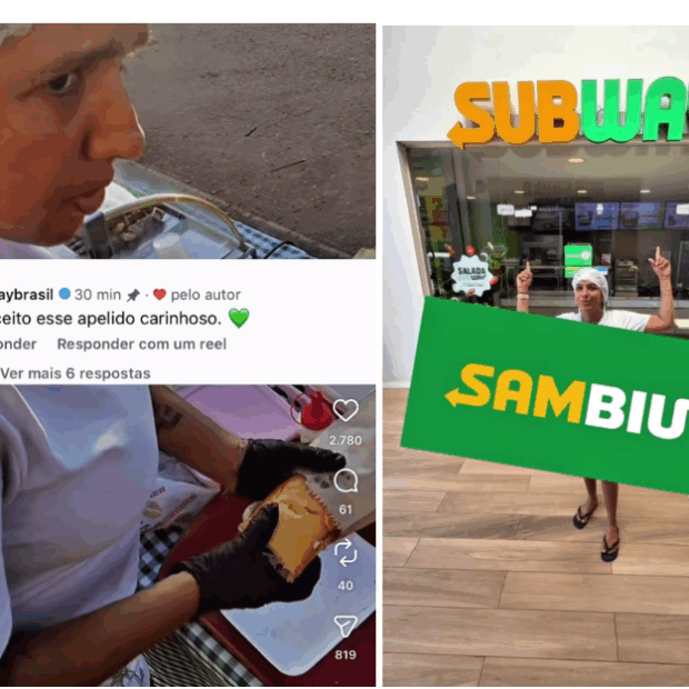 A Subway entrou na brincadeira do “Sambiu” e convidou Rafaela para conhecer a nova linha Brasilidades