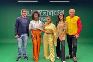 Autoridades, empresários, influenciadores e participantes acompanharam juntos o primeiro episódio do Elevator Pitch Brasil.