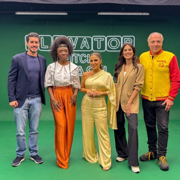 Autoridades, empresários, influenciadores e participantes acompanharam juntos o primeiro episódio do Elevator Pitch Brasil.