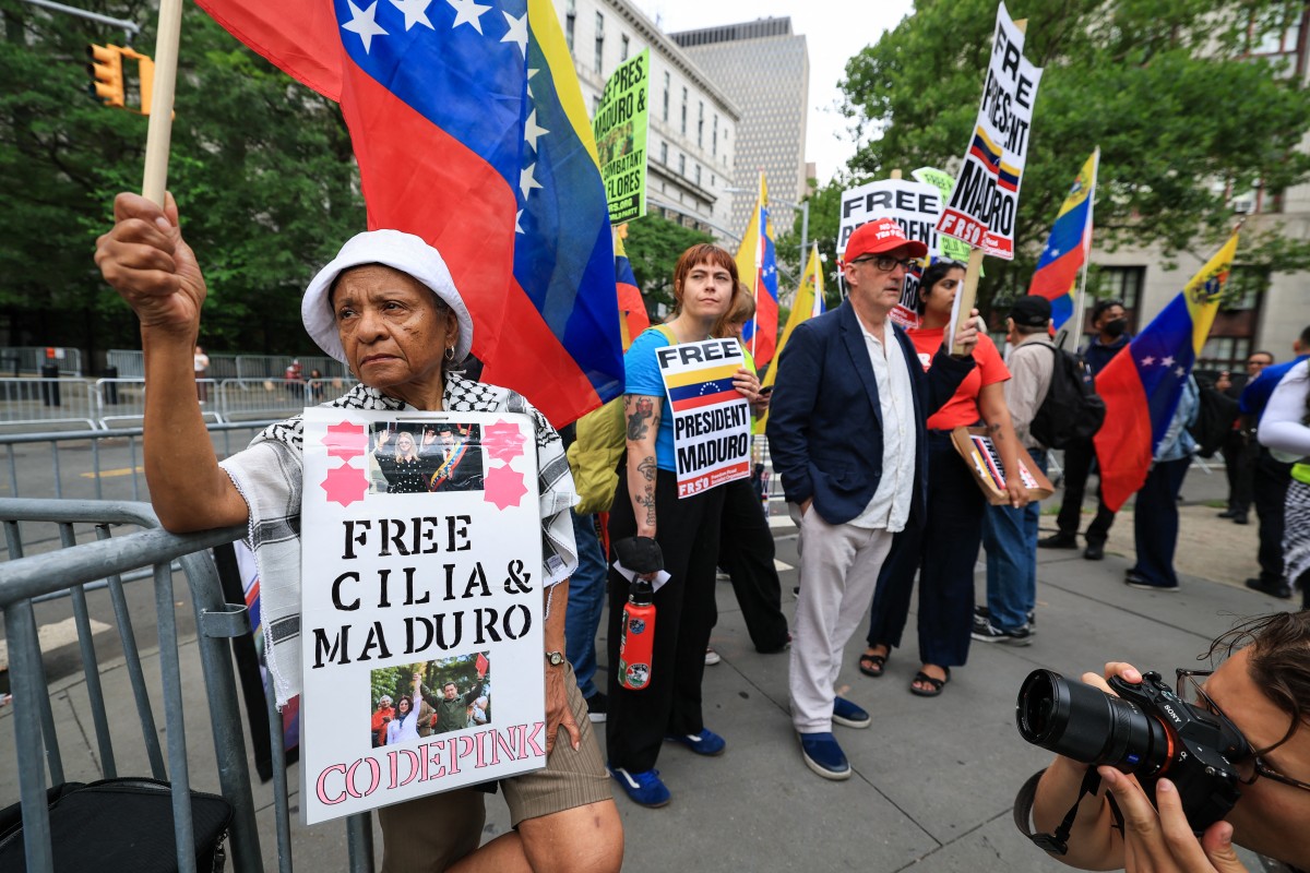 procedural hearing in new york for former venezuelan president nicolas maduro and wife cilia flores