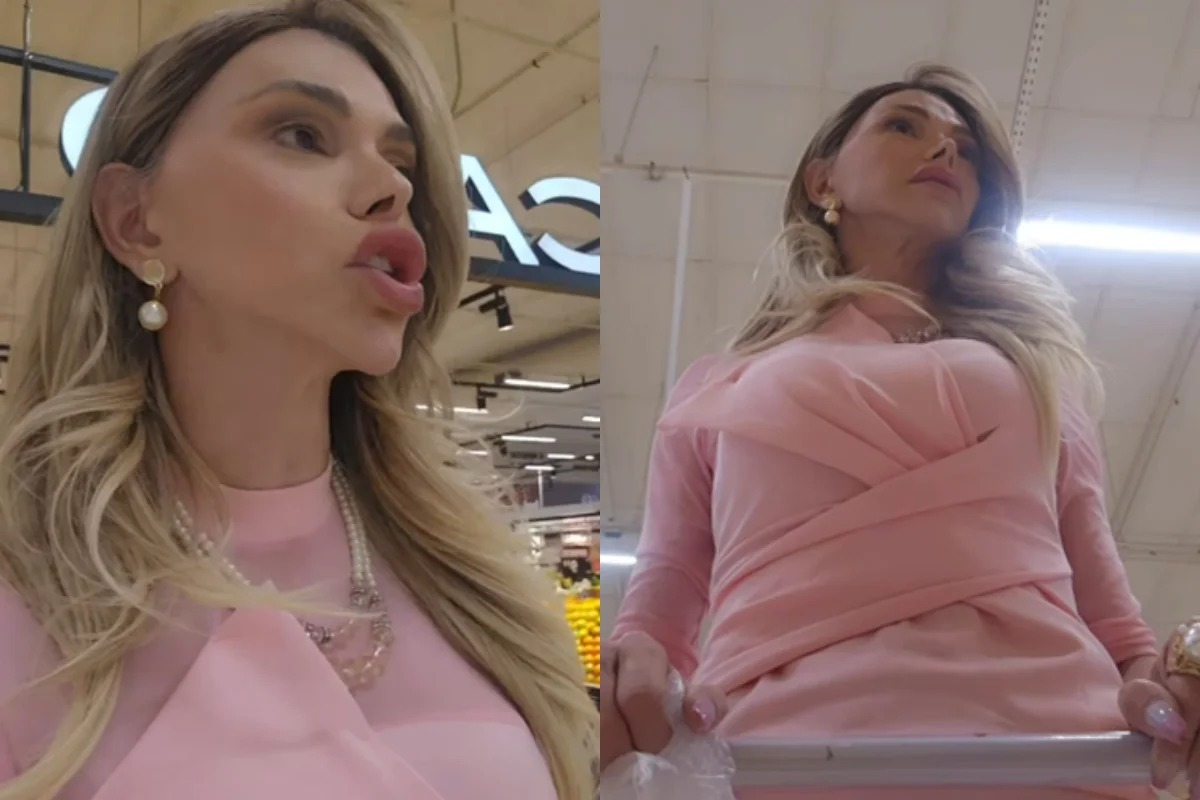 Léo Áquilla registrou o momento em que confrontou o homem no supermercado