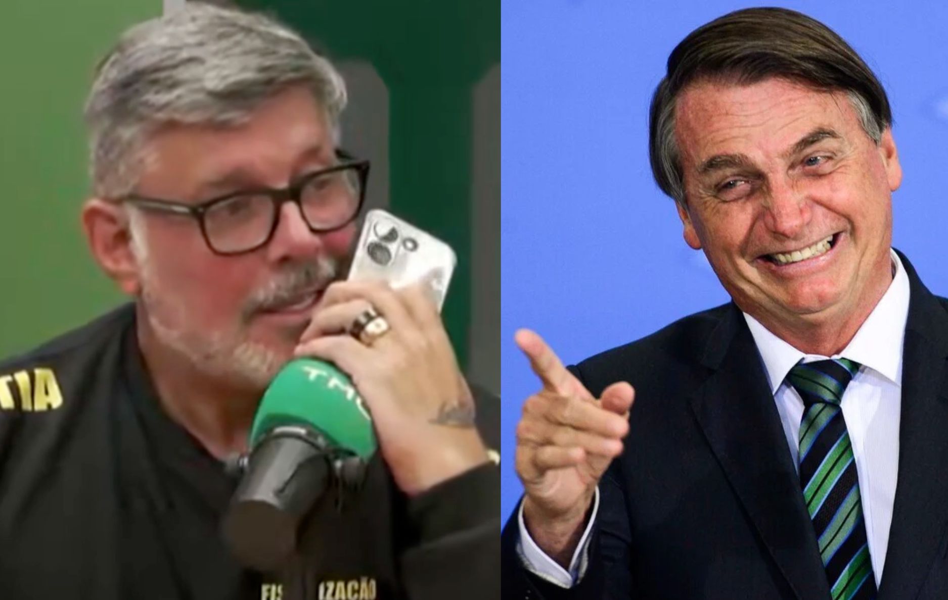 Frota fez uma ligação ao vivo durante programa da rádio TMC, e uma voz atribuída a Bolsonaro atendeu.