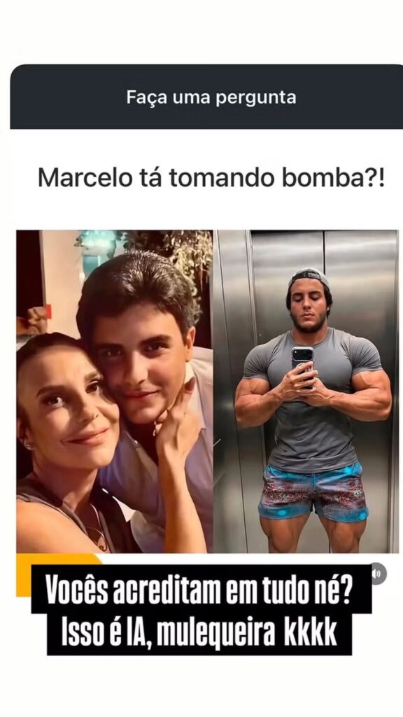  Daniel Cady explicou que a foto era uma brincadeira com IA e negou uso de anabolizantes
